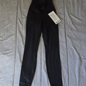 Lululemon Align Pant 25" *Pockets Ripple Emboss Black Size 2